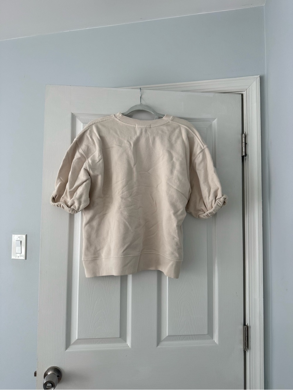 perfectwhitetee Cream Boxy Short-Sleeve Sweatshirt - Picture 2 of 2